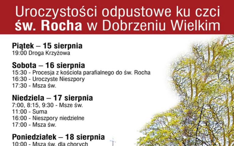 Uroczystości odpustowe ku czci św. Rocha w Dobrzeniu Wielkim