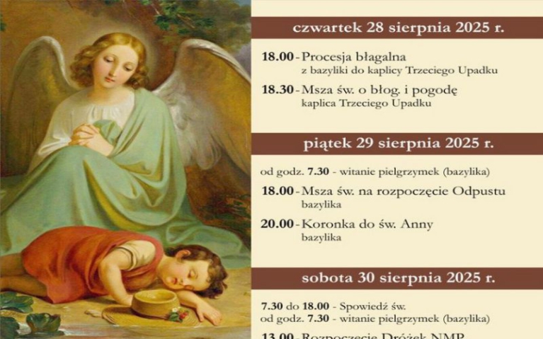 Wielki Odpust Kalwaryjski ku czci Aniołów Stróżów - 28-31 sierpnia 2025