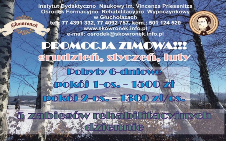 Promocja Zimowa - Ośrodek Formacyjno-Rehabilitacyjno-Wypoczynkowy