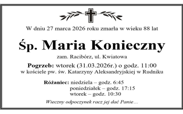 Śp. Maria Konieczny